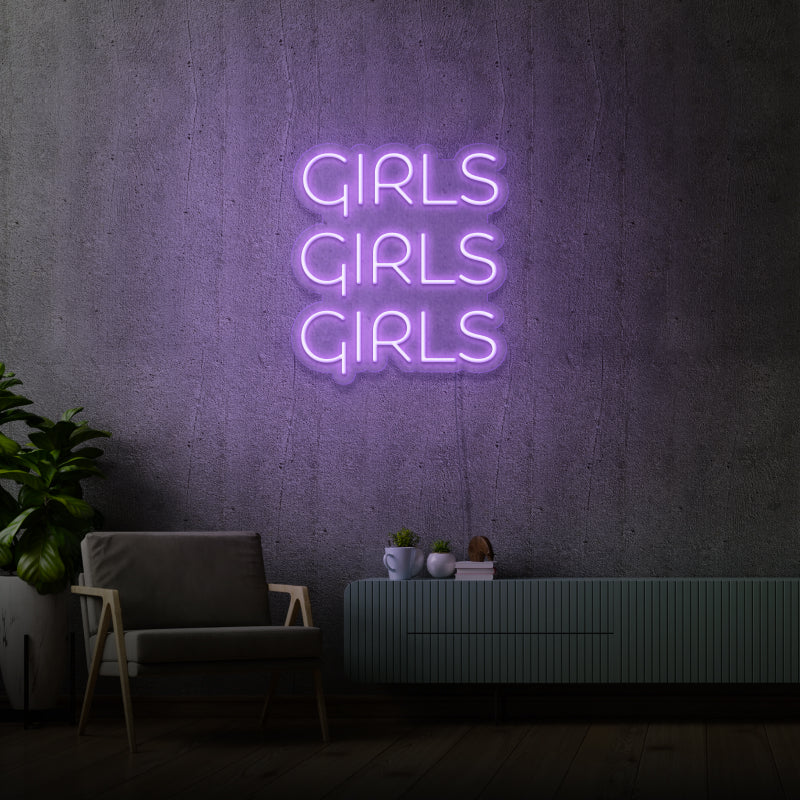 'GIRLS' - signe en néon LED