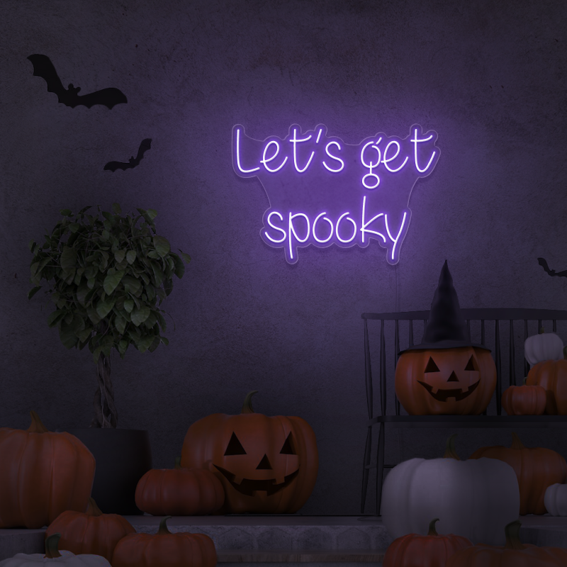 'Let's get Spooky' - LED neon sign