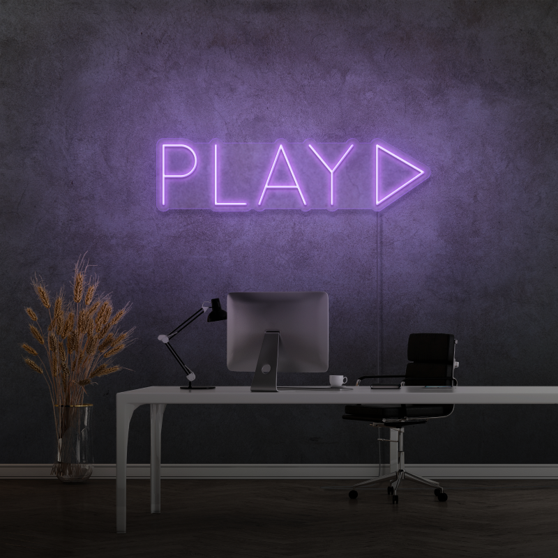 „PLAY“ – LED-Leuchtreklame