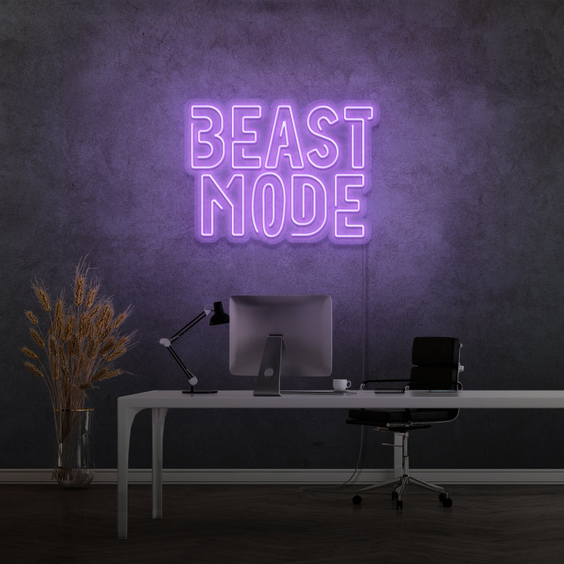 'MODO BEAST' - letreiro de néon LED