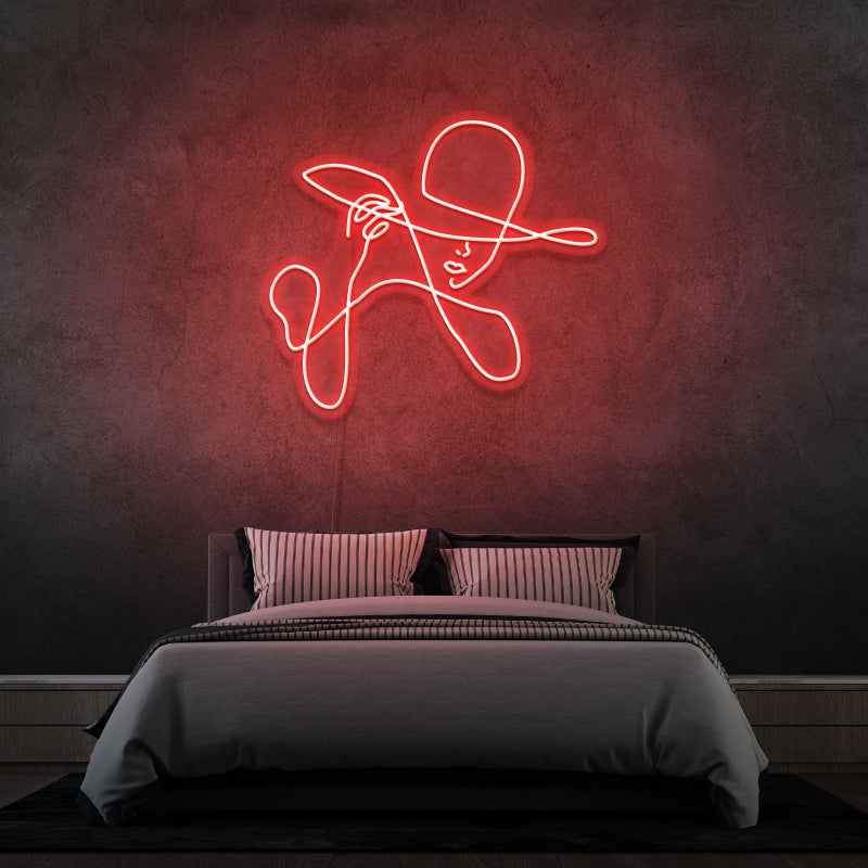 'THE LADY WITH A HAT' by Margot - LED neon sign