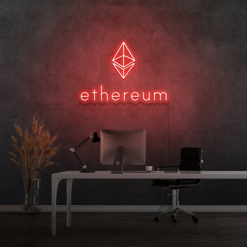 'ETHERUM' - letreiro de néon LED