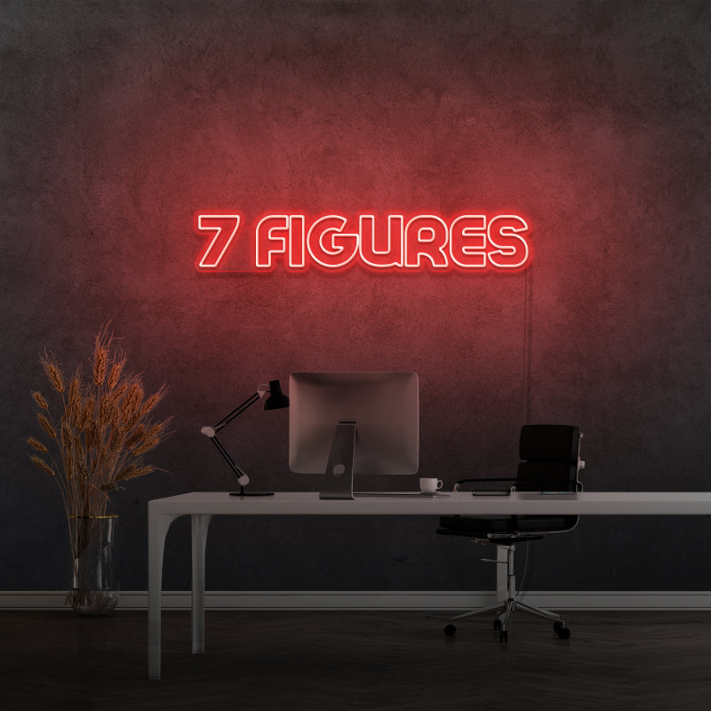 '7 FIGURE' - Insegna al neon a LED