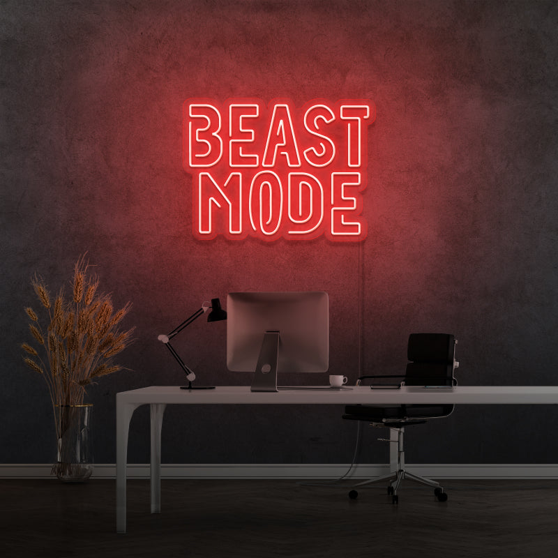 'MODO BEAST' - letreiro de néon LED