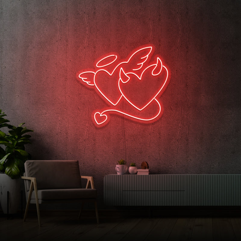 'Angel &amp; Devil' - LED neon sign