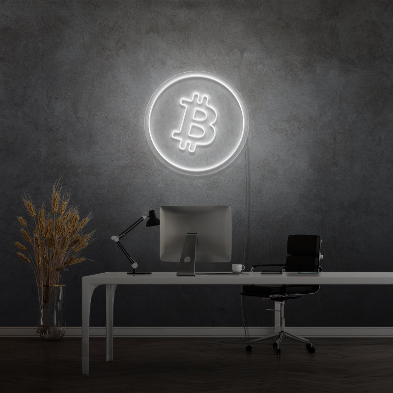 'BITCOIN' - signe en néon LED