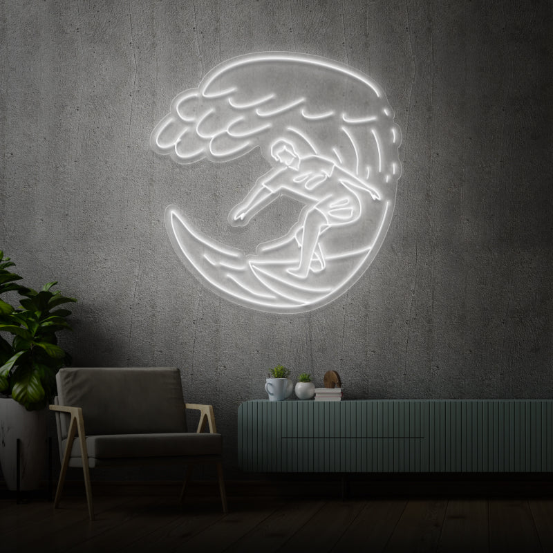 'CATCH THE WAVE' de Margot - letreiro de néon LED