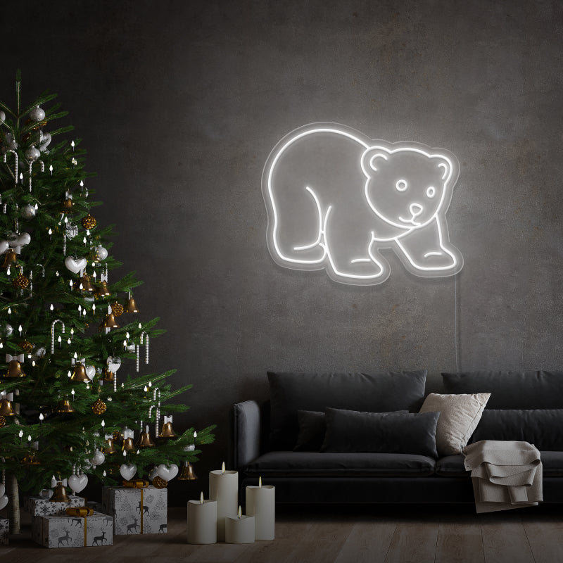 "Christmas Bear" - LED Neon Sign