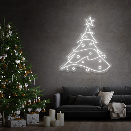 „Großer Weihnachtsbaum“ – LED-Leuchtreklame
