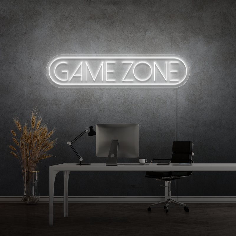 "GAME ZONE" - Signe en néon LED