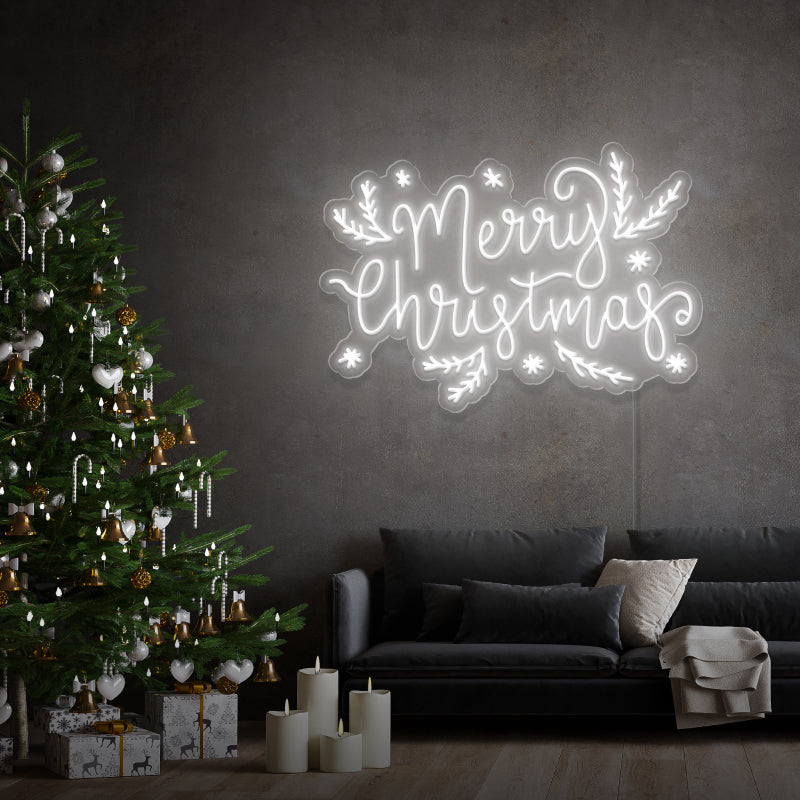 "Feliz Natal" - letreiro de néon LED