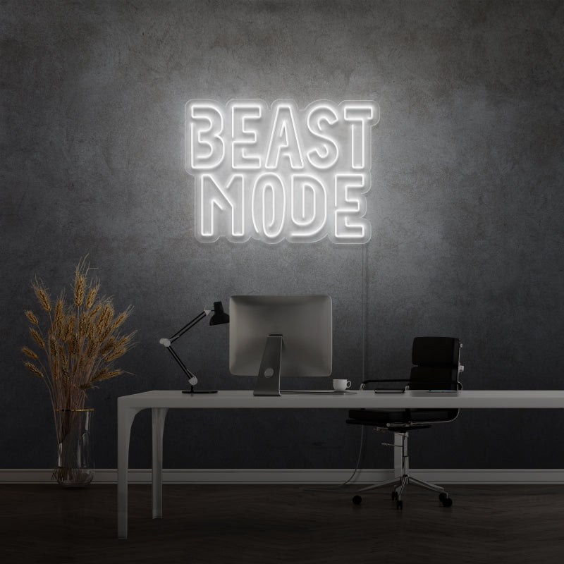 'BEAST MODE' - signe en néon LED