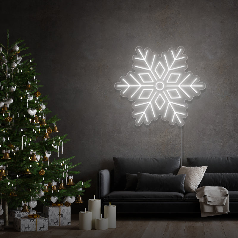 "Floco de neve de Natal" - letreiro de néon LED