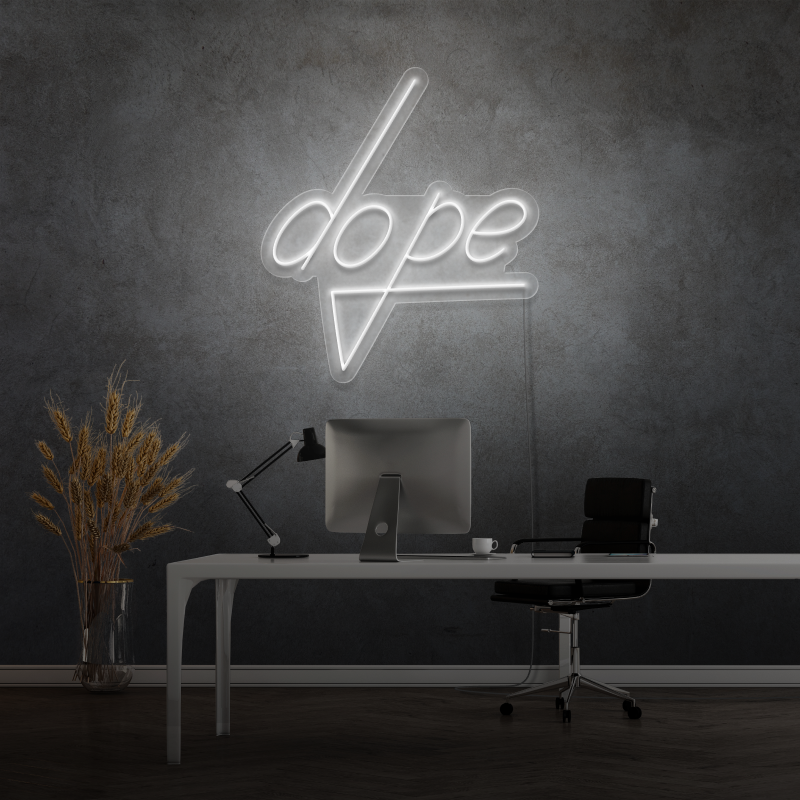 „DOPE“ – LED-Leuchtreklame