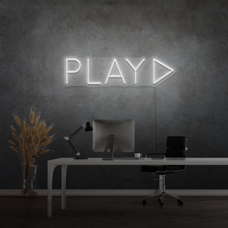 "PLAY" - Insegna al neon LED