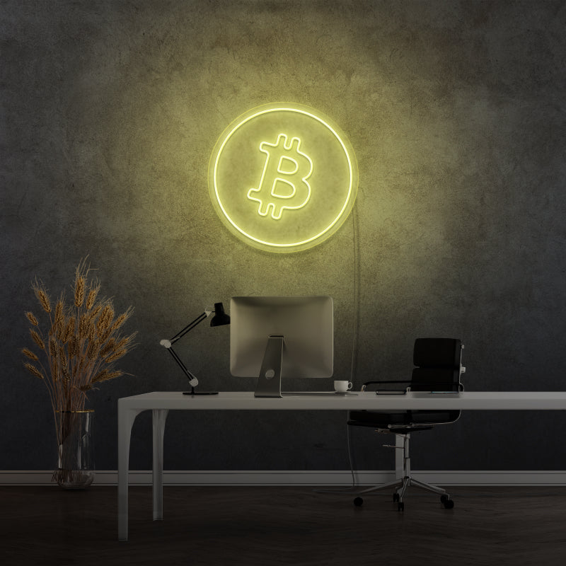 'BITCOIN' - Letrero de neón LED