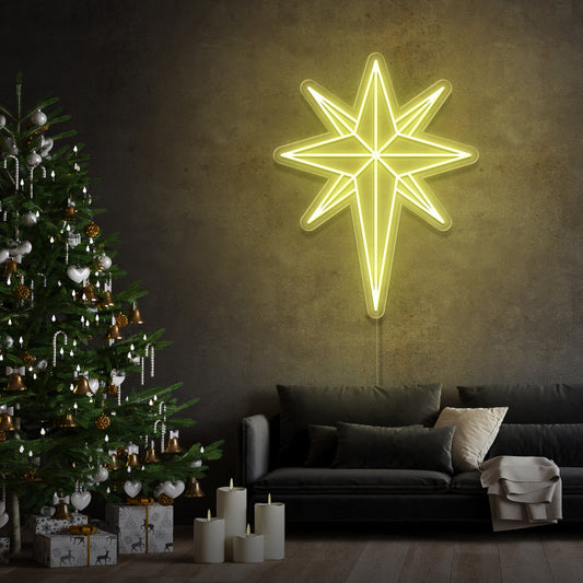 "Magic Christmas Star" - letreiro de néon LED