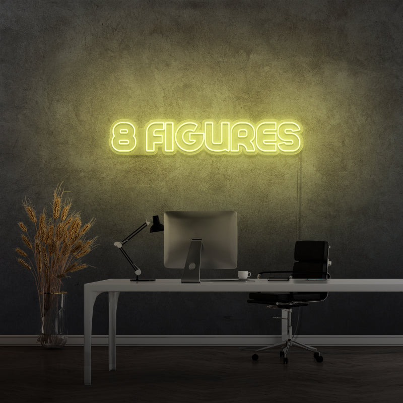 '8 FIGURES' - signe en néon LED