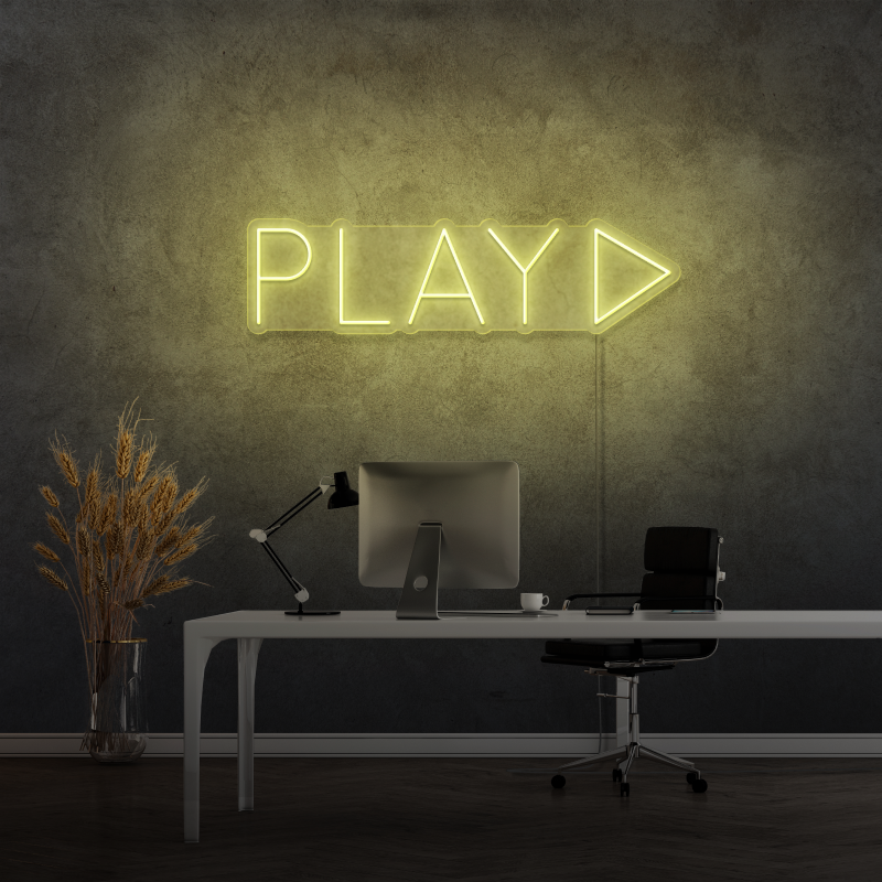 „PLAY“ – LED-Leuchtreklame