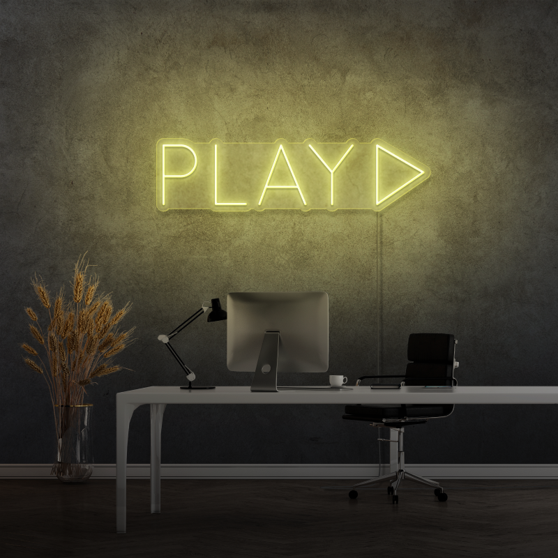 "PLAY" - LED Neon Sign