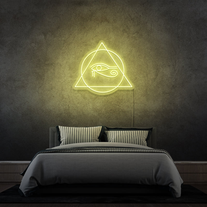 Néon LED "Œil d'Horus" – Symbole de protection égyptien