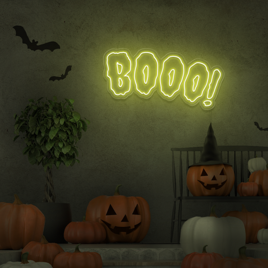 „BUOO!“ - LED-Neonschild