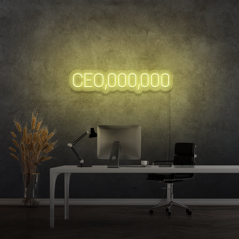 'CE0 000 000' - Insegna al neon a LED