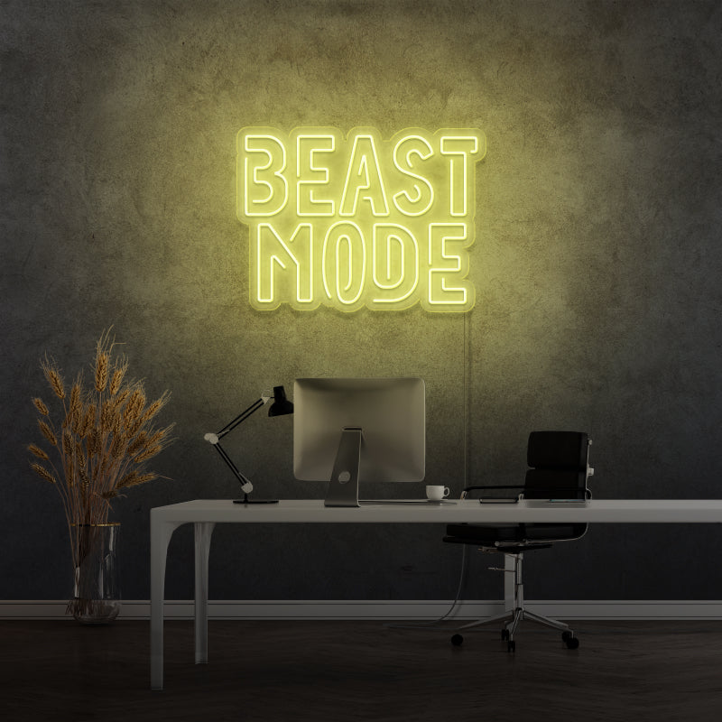 'MODO BEAST' - letreiro de néon LED