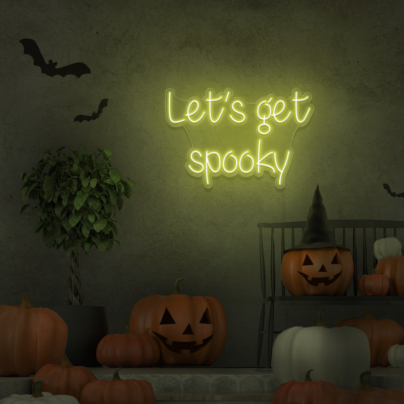 'Let's get Spooky' - signe en néon LED